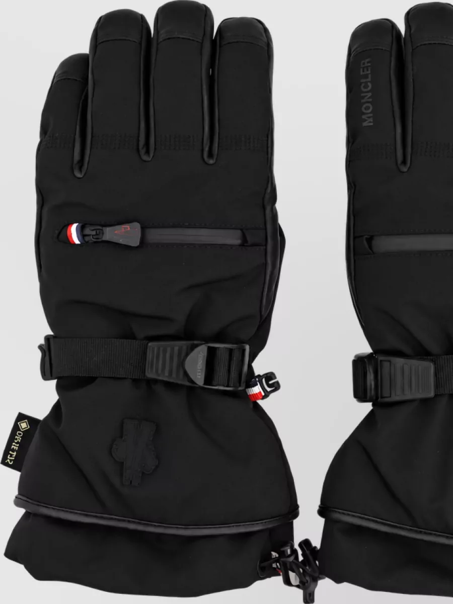 Moncler Grenoble leather gloves