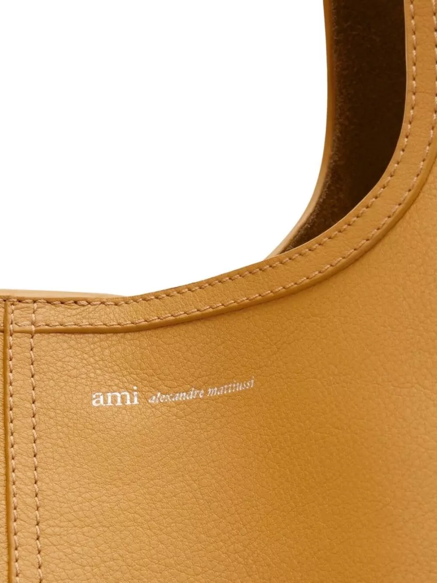 Ami Paris Shoulder Bag Honey Leather Argyle Buckle