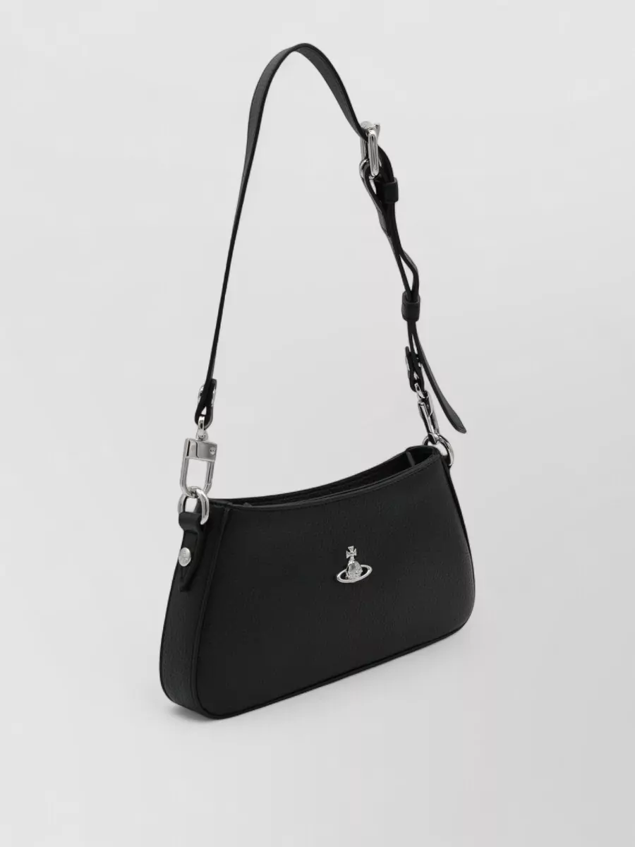 Vivienne Westwood Shoulder Bag Silver Tone Hardware Strap