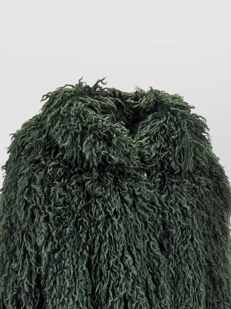 Emporio Armani faux fur oversized-collar jacket