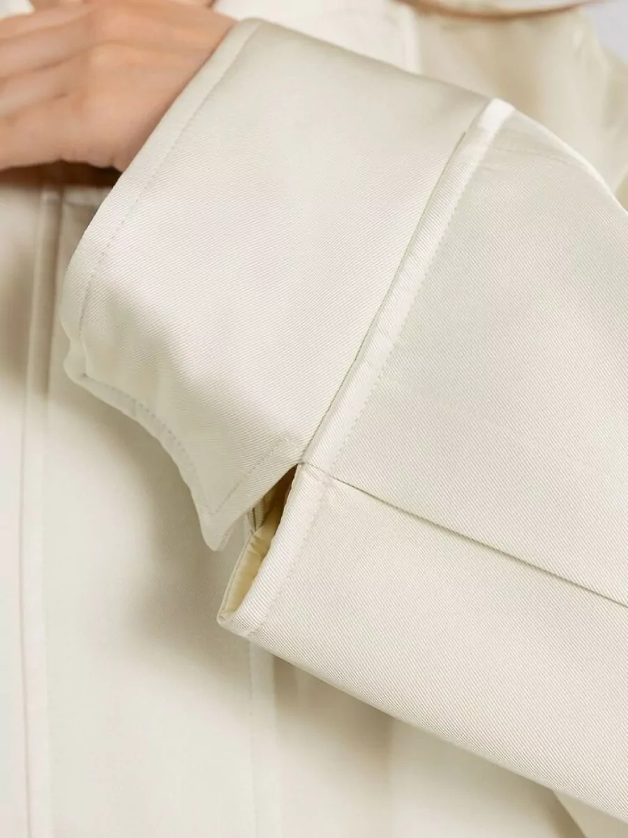 Jil Sander Silk Single Breasted Coat