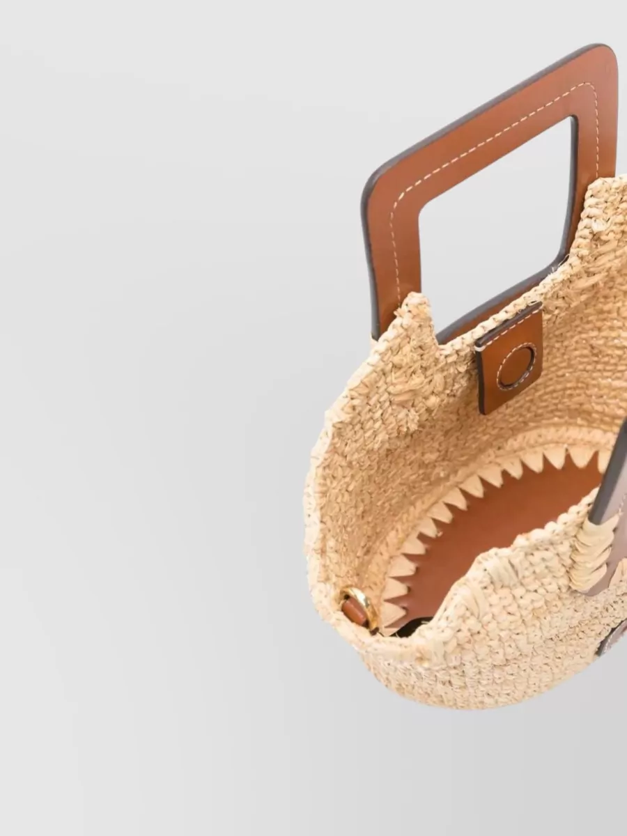 Staud Shirley Mini Raffia Tote Bag