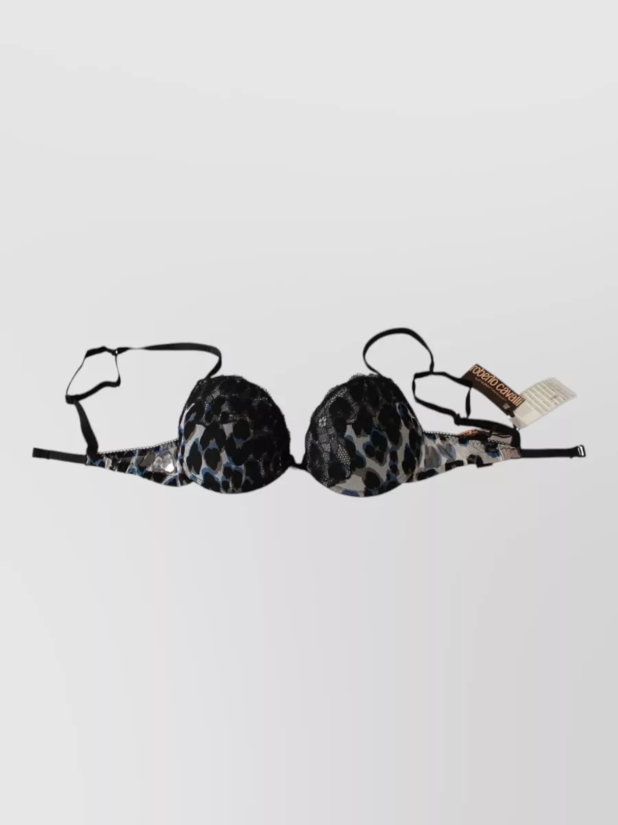 Roberto Cavalli leopard lace underwire bra