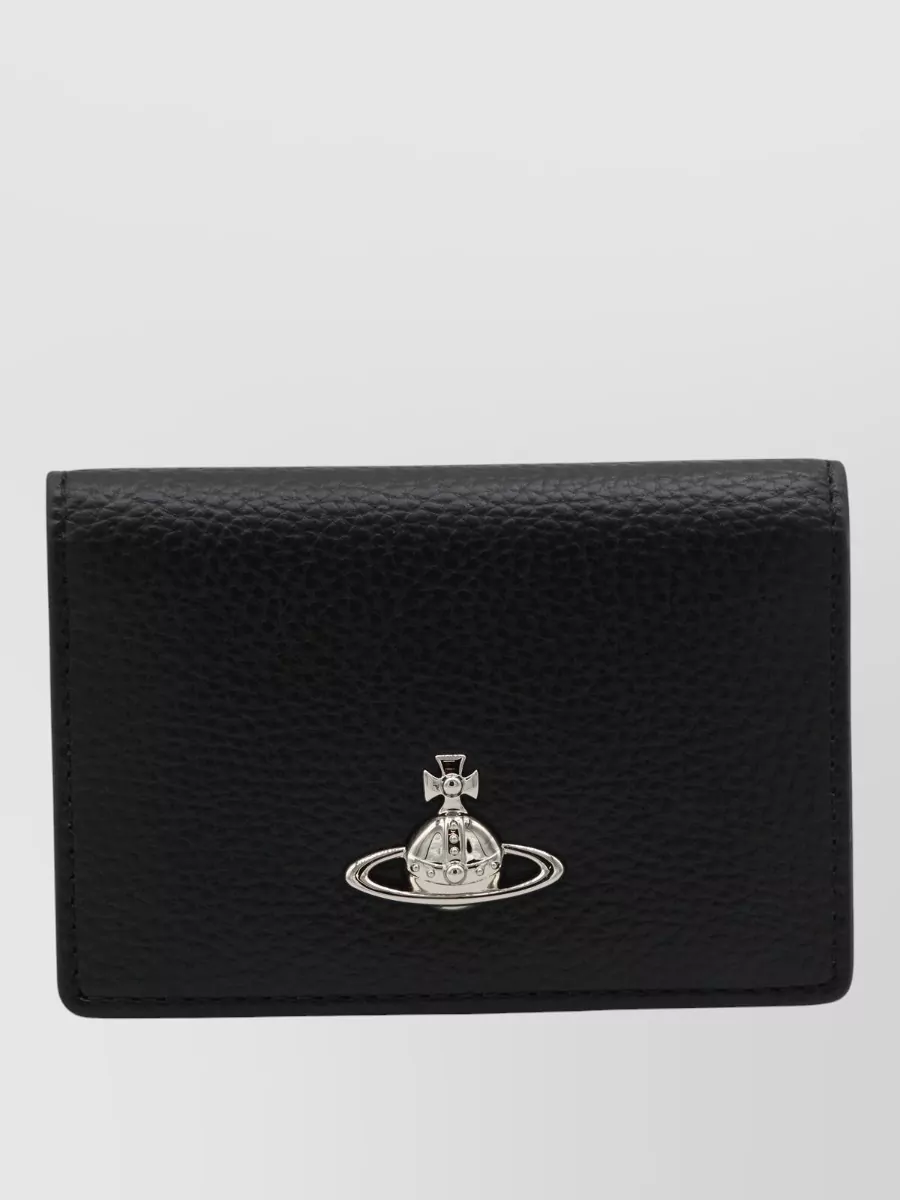 Vivienne Westwood Foldable Wallet Textured Surface Design