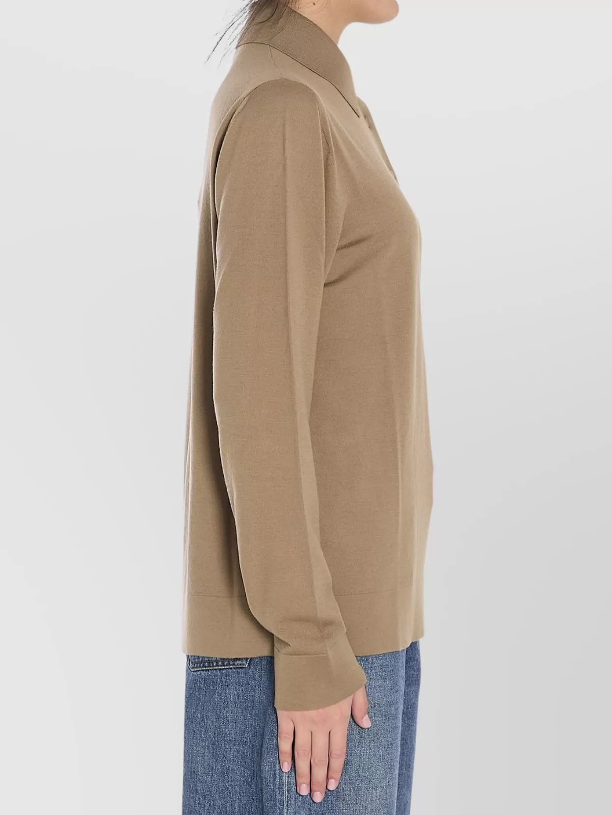 The Row Wool Jersey Polo Shirt In Neutral
