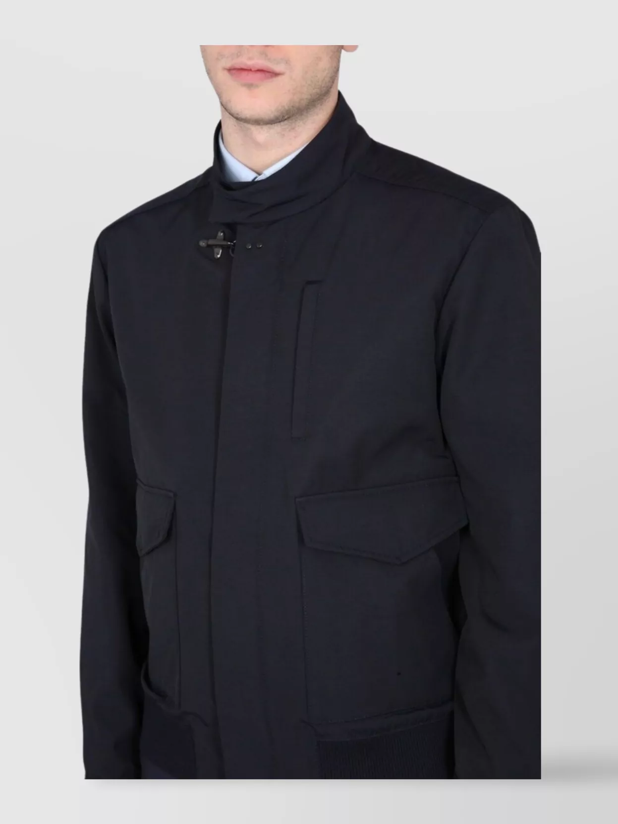 Fay Casual Jacket With Hook Closure