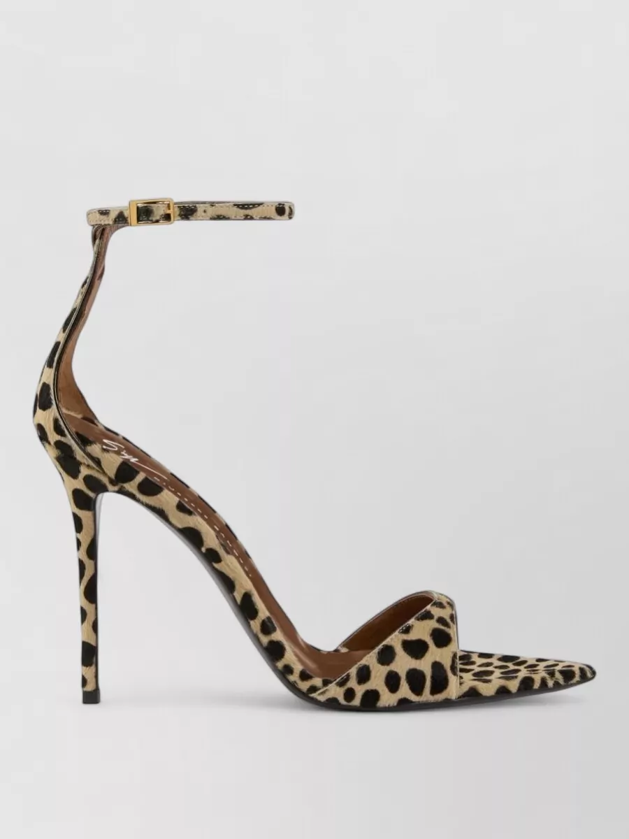 Giuseppe Zanotti Leopard pony skin open-toe sandal
