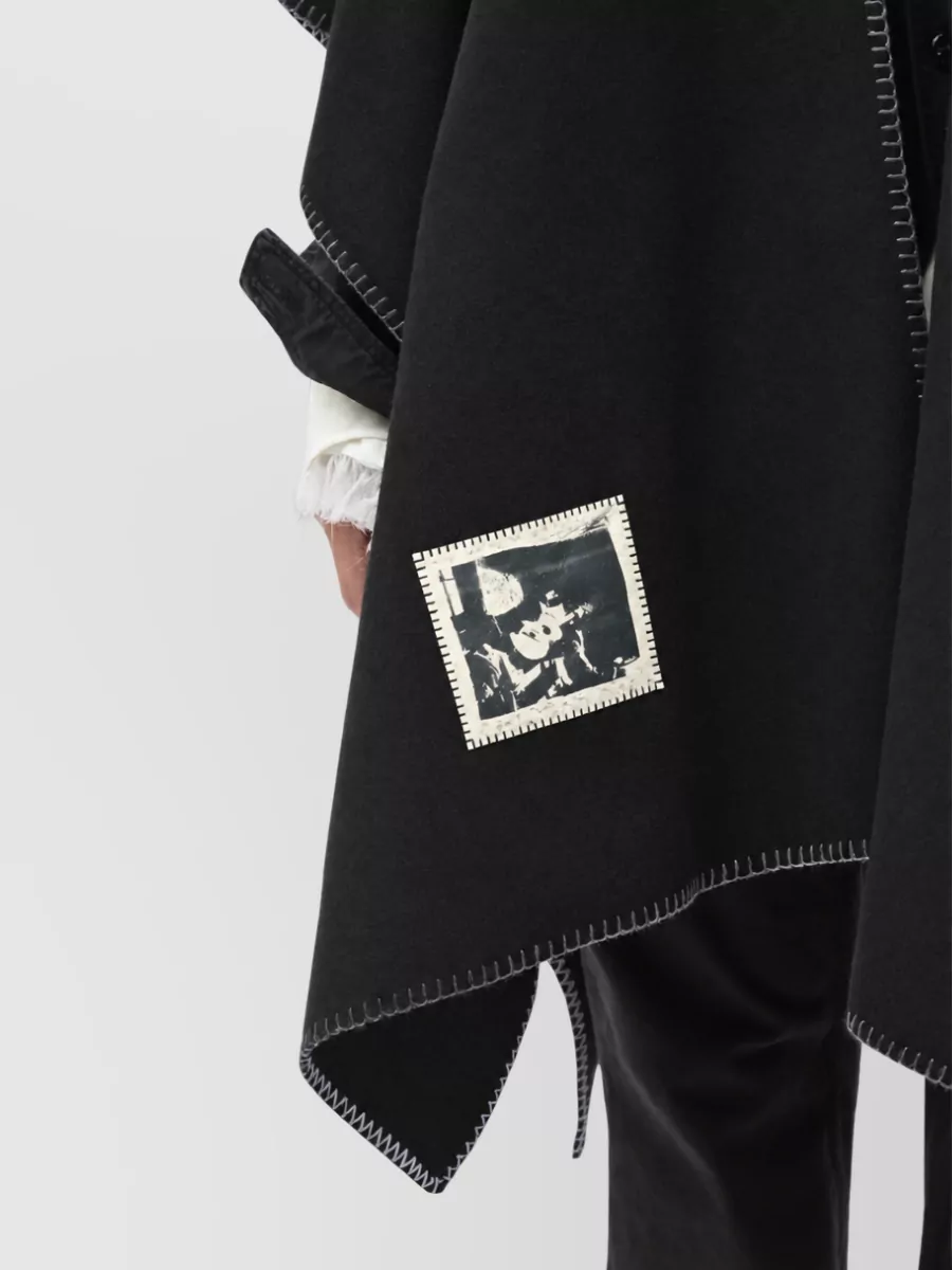 Ann Demeulemeester Wool Rectangular Cape
