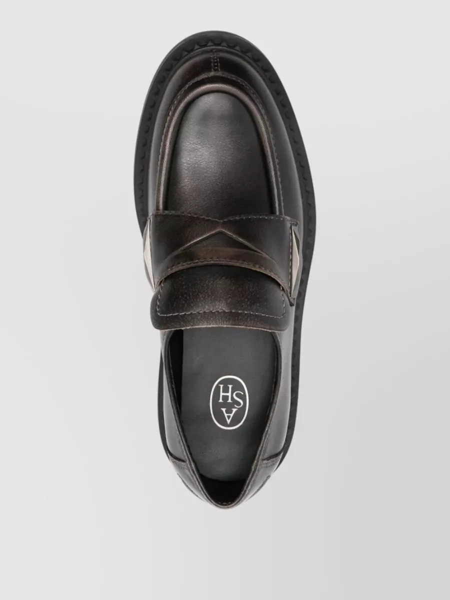 Ash Leather Medusa Loafers
