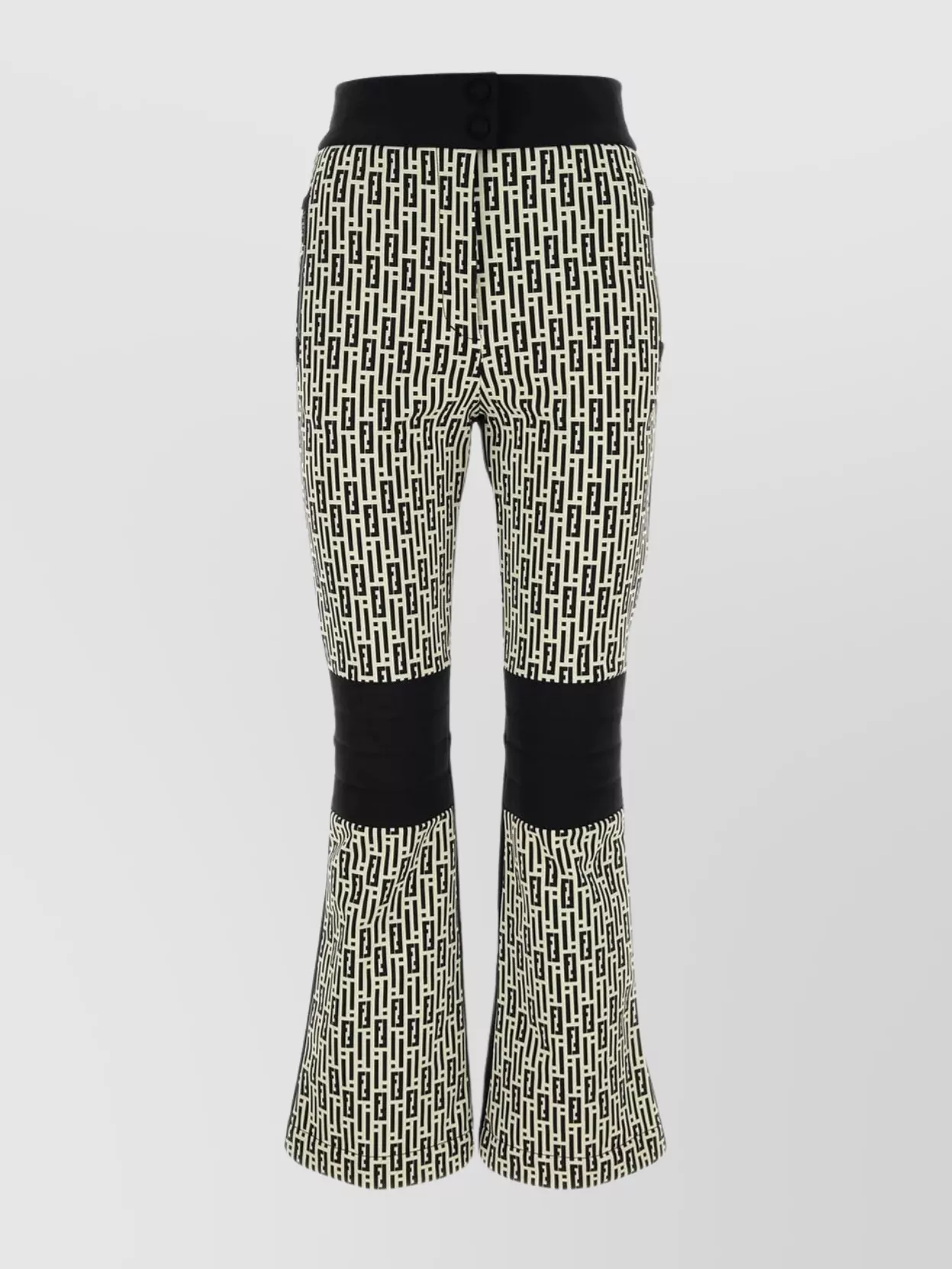 Shop Fendi Nylon Flared Leg Trousers In Black