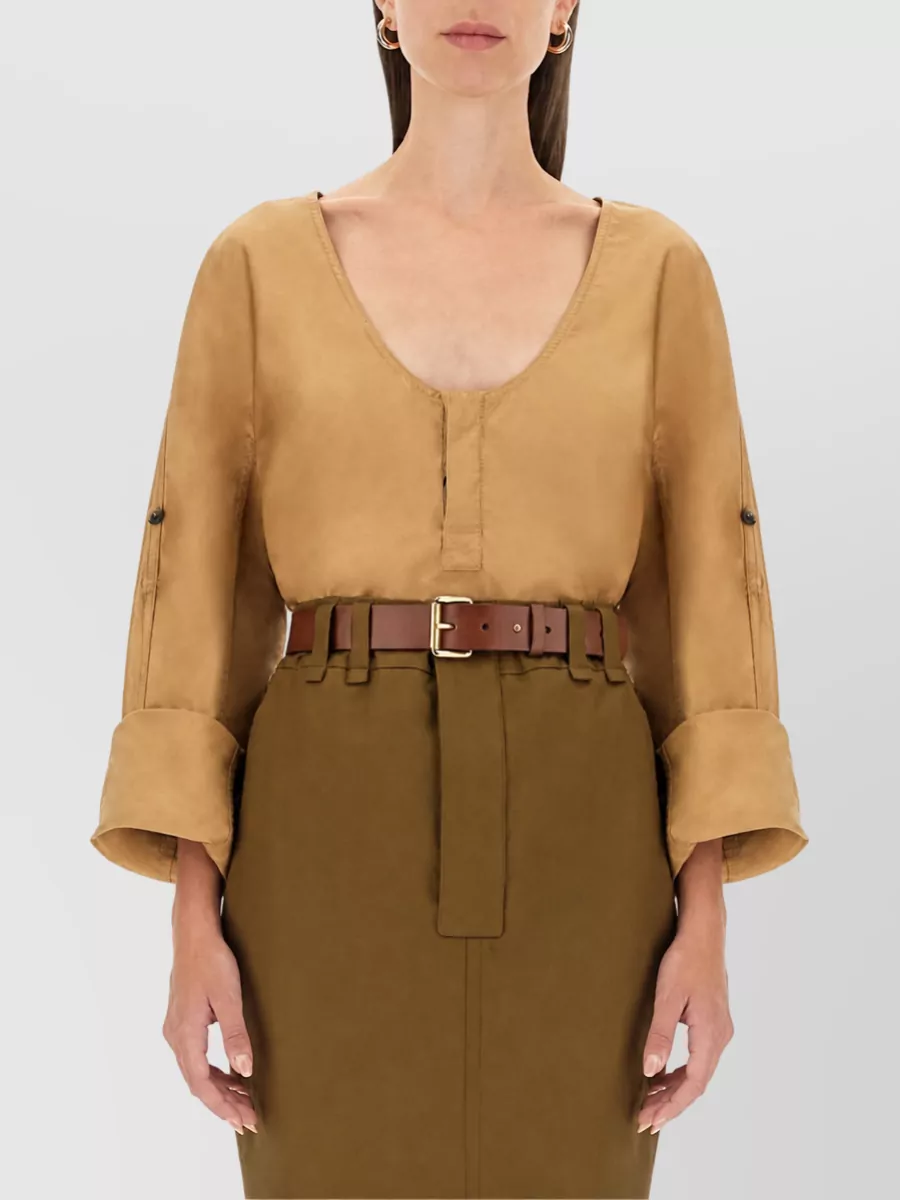 Saint Laurent Henley Blouse