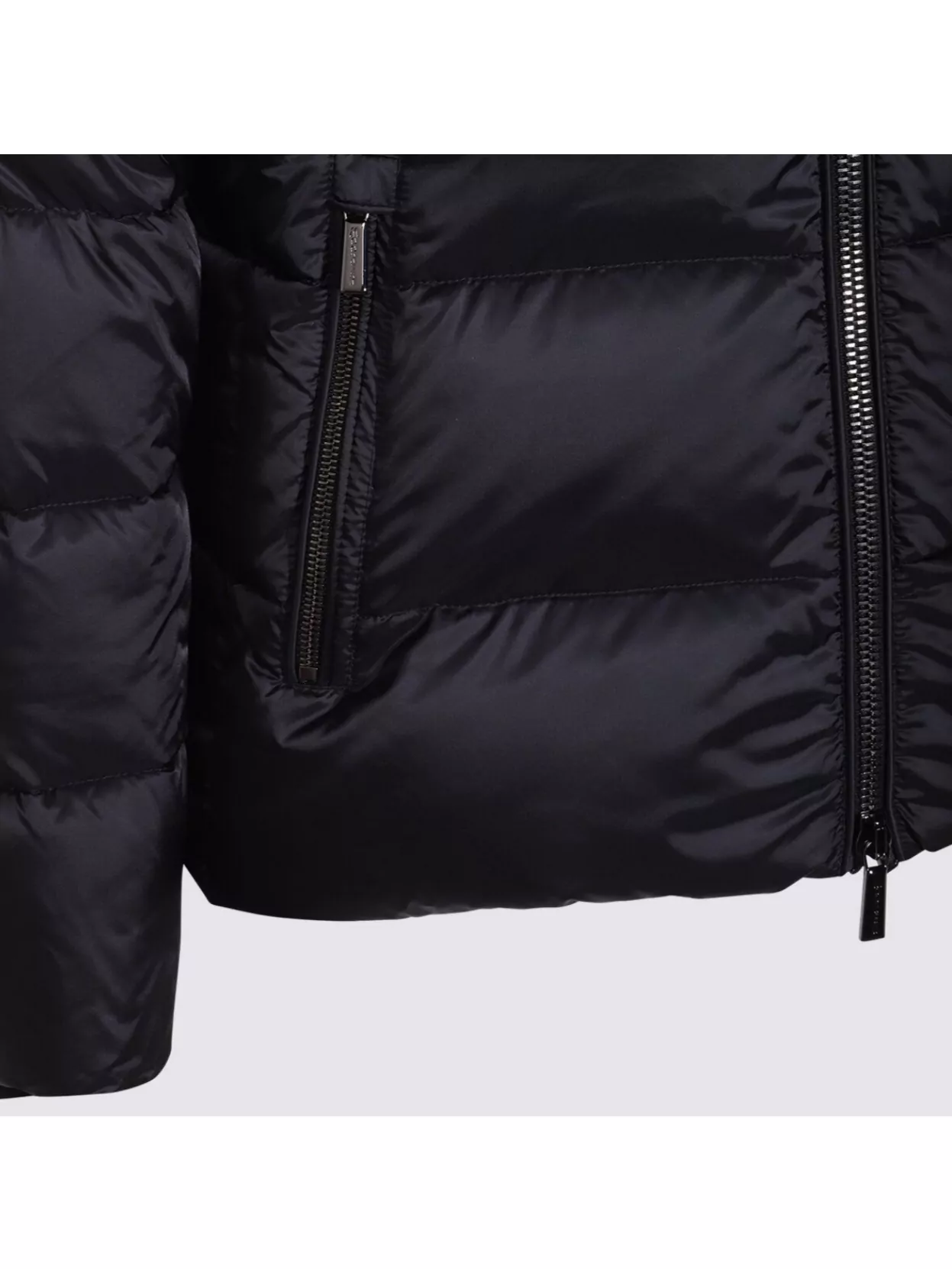 Moorer Hooded Quilted Down Jackets With Side Pockets In Black