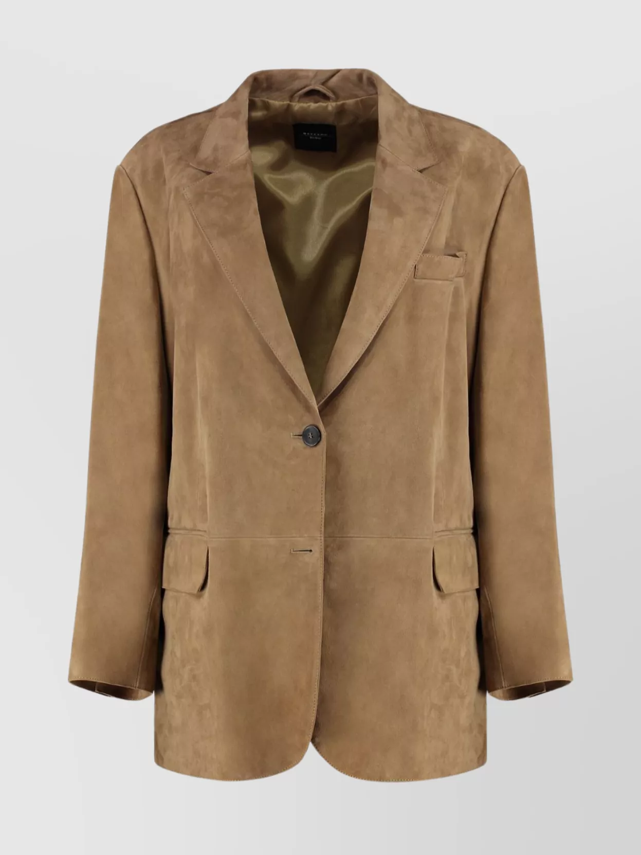 Weekend Max Mara Rolanda Single-breasted Two-button Jacket In Brown