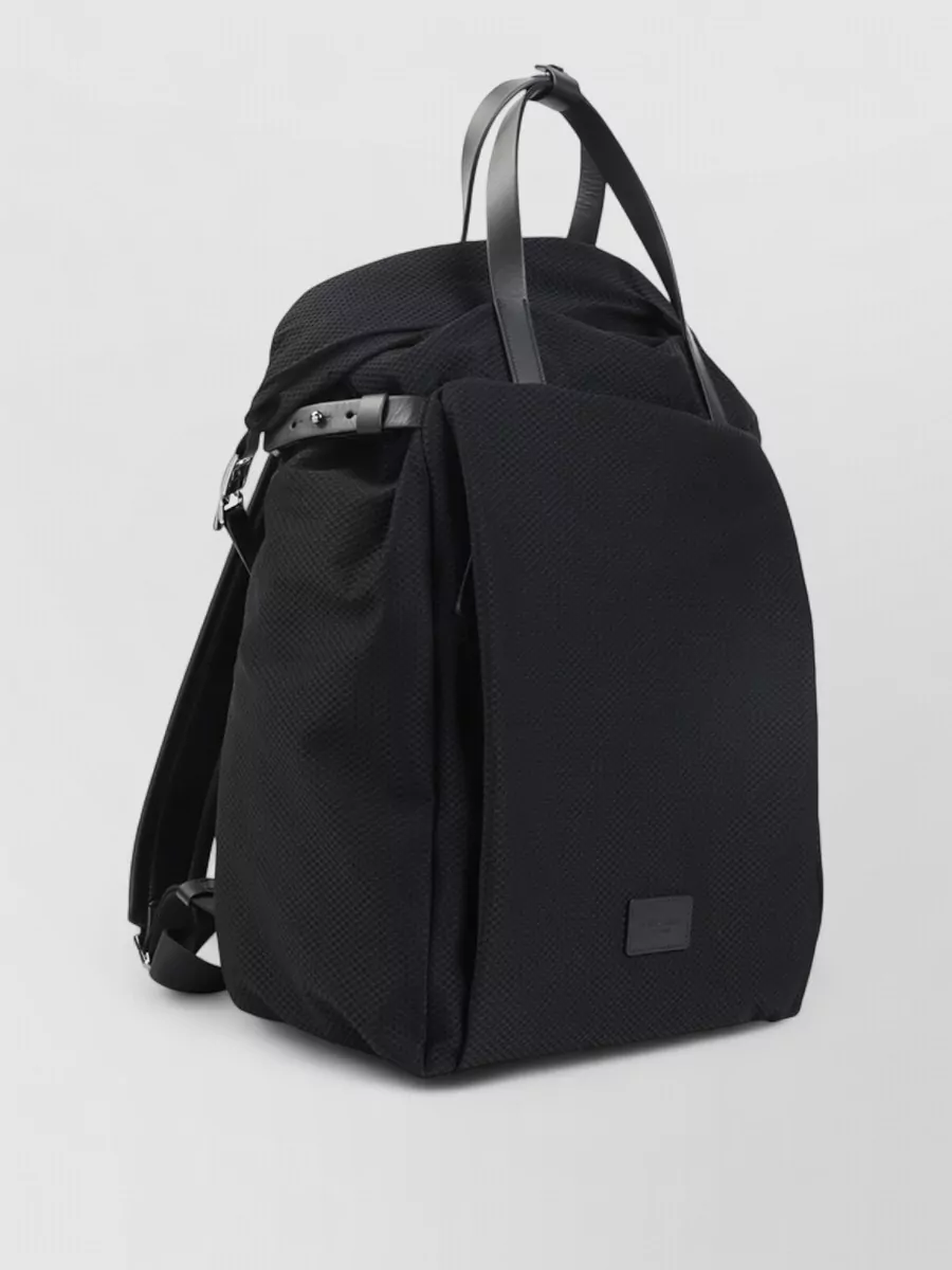 Giorgio Armani Armani Backpack Textured Fabric Top Handle