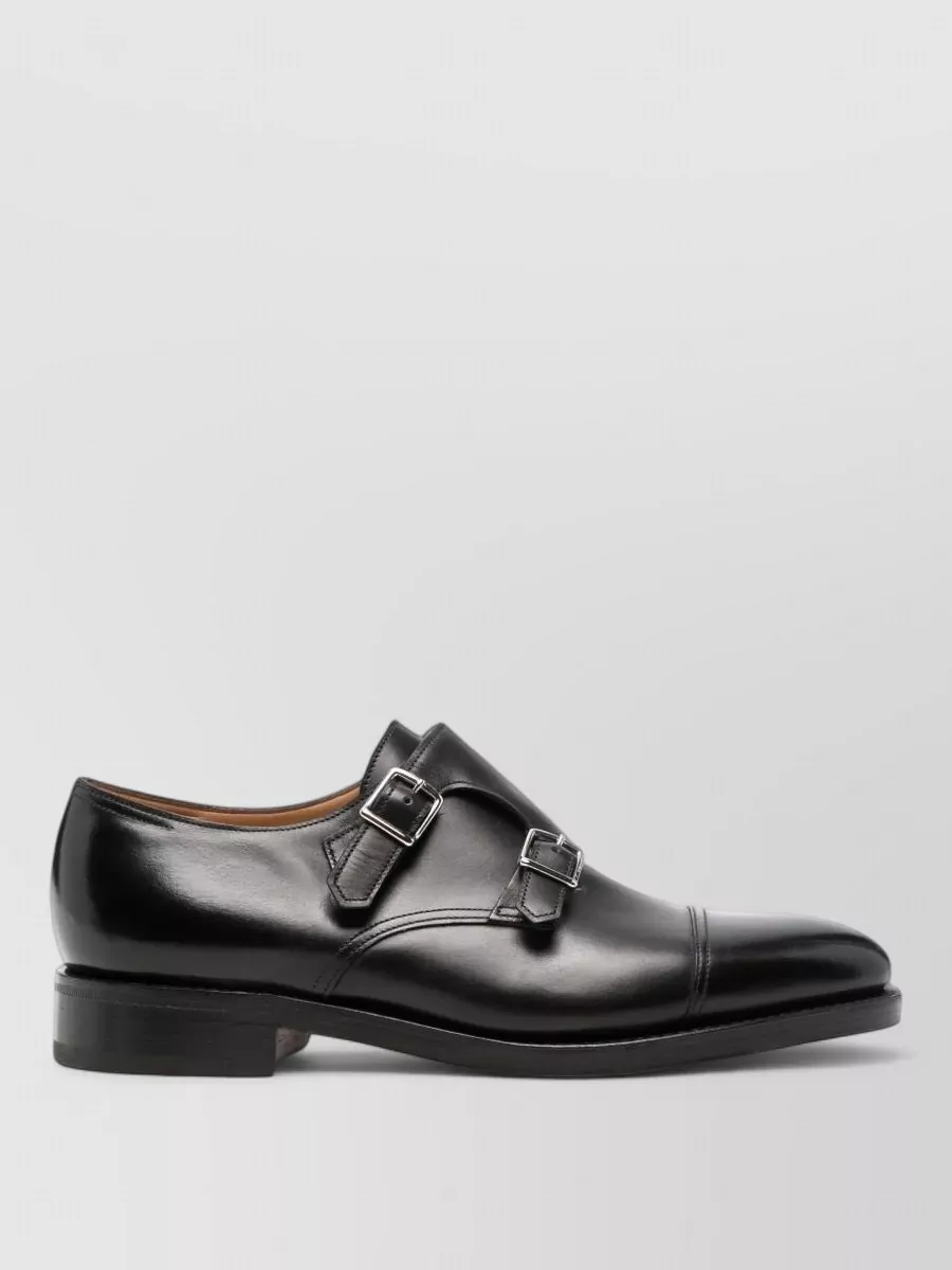 John Lobb Leather Double Monk Strap Shoes