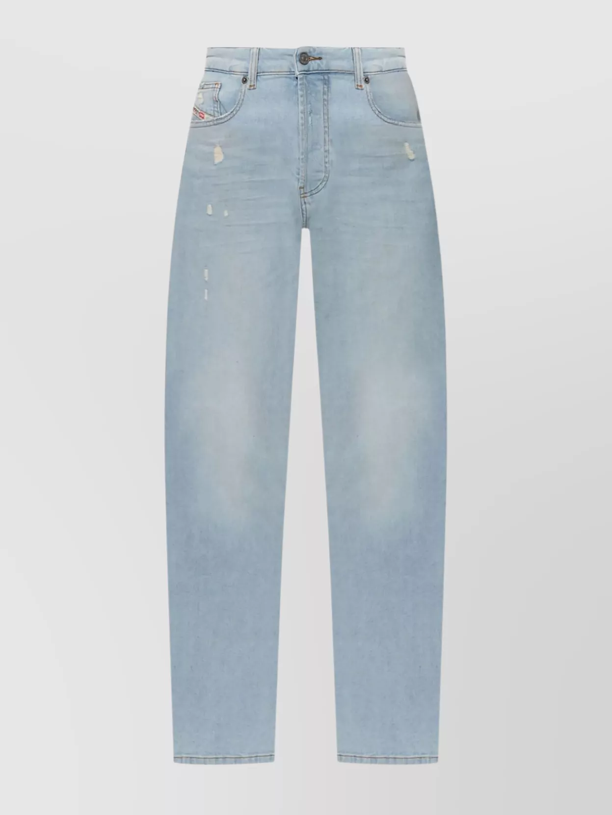 Diesel Casual Five-pocket Trousers Featuring Belt Loops In Blue