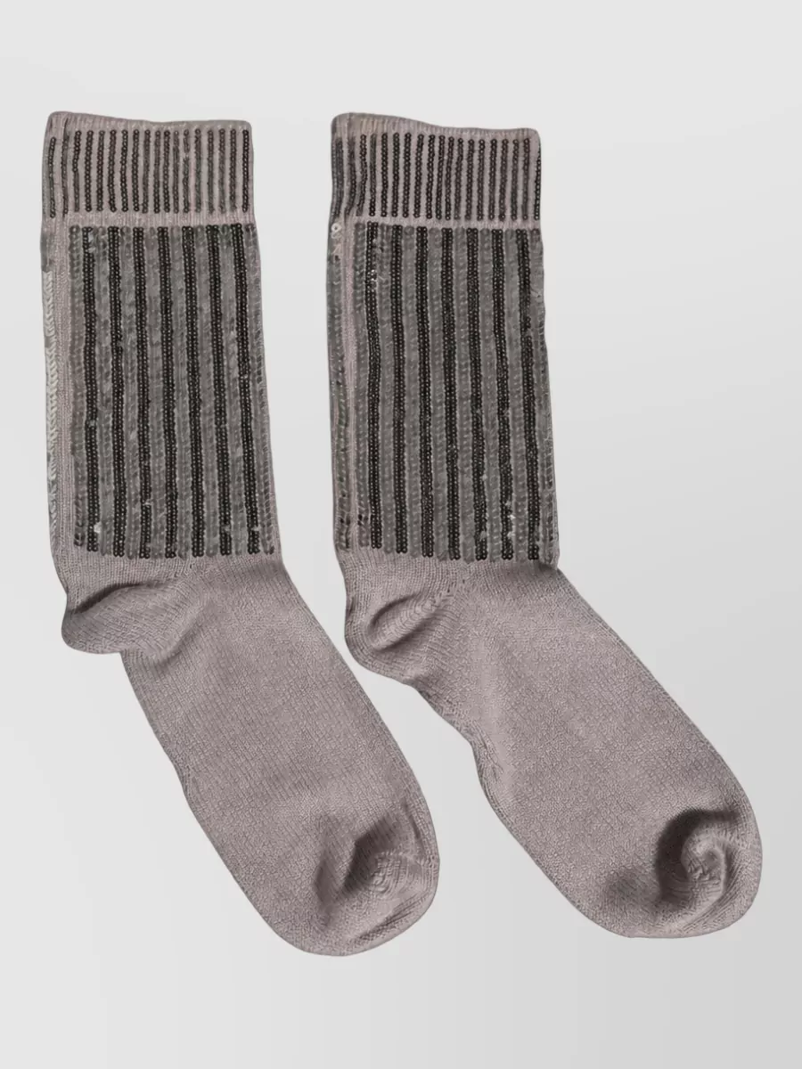 Dolce&Gabbana sequin knit mid calf socks