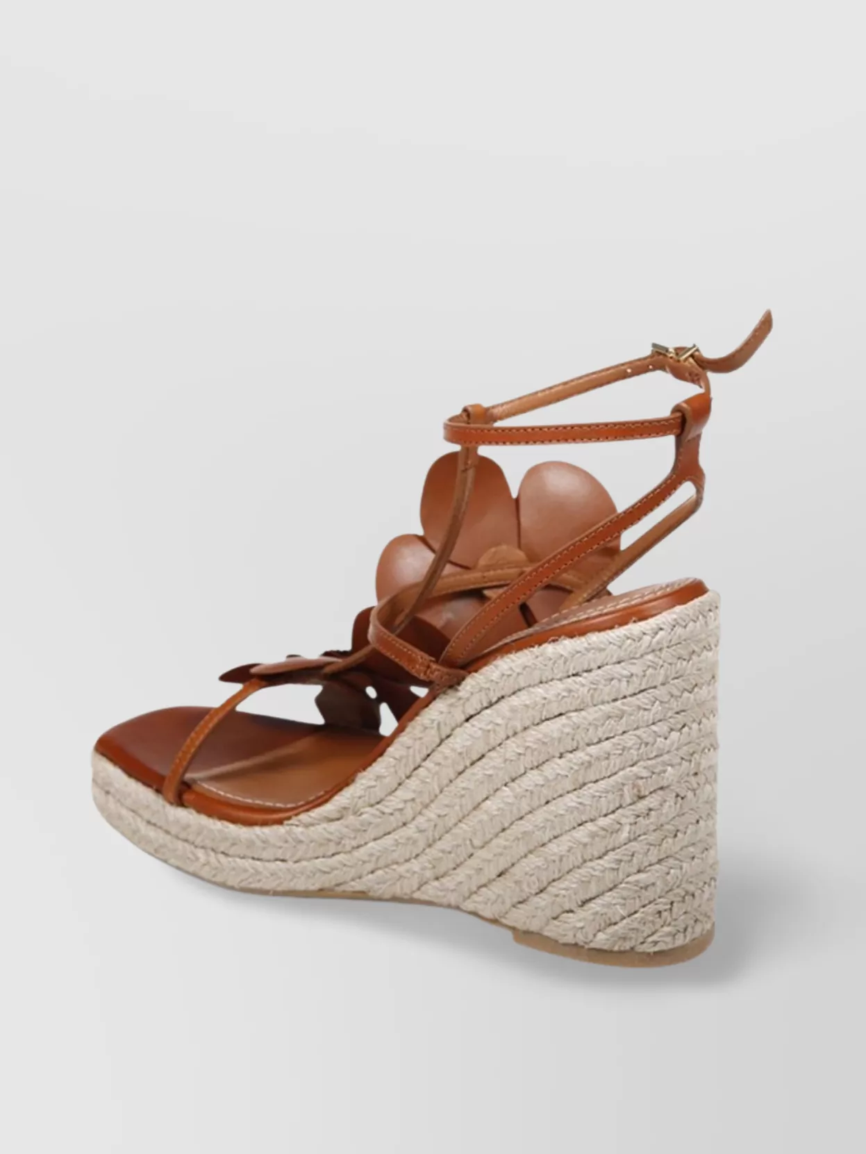 Zimmermann Heel Wedge Sandals Floral Embellishment In Brown