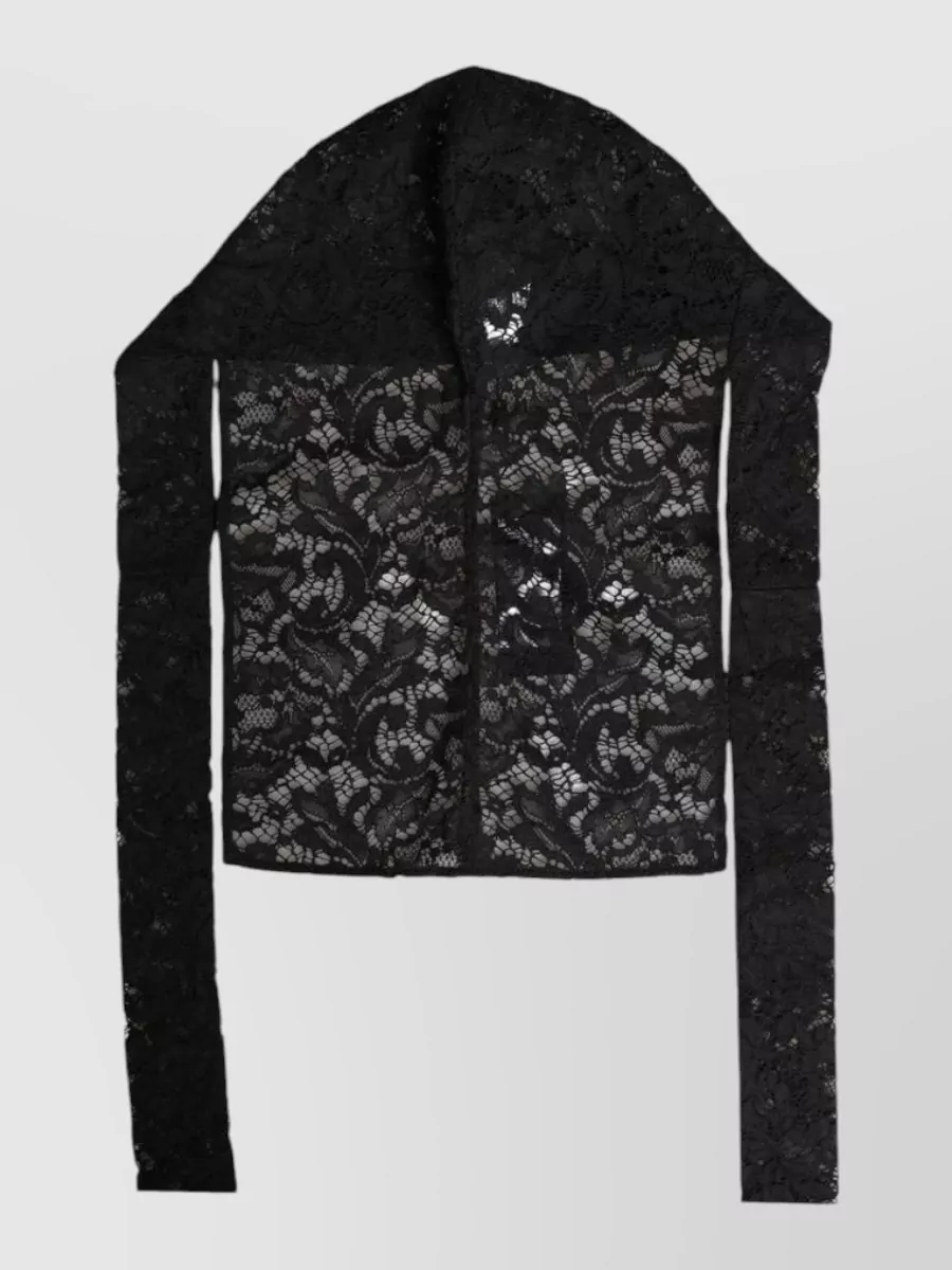 Dolce&Gabbana Cashmere Floral Lace Scarf