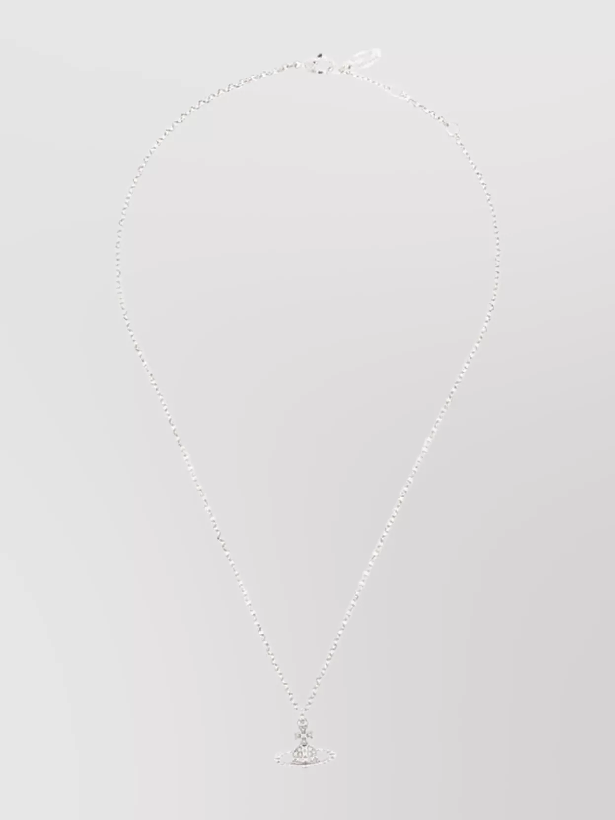 Vivienne Westwood Adjustable Cable Chain Crystal Pendant Detail