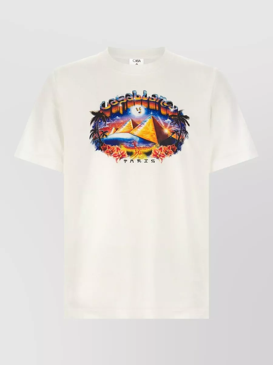 Casablanca tourism print cotton t-shirt