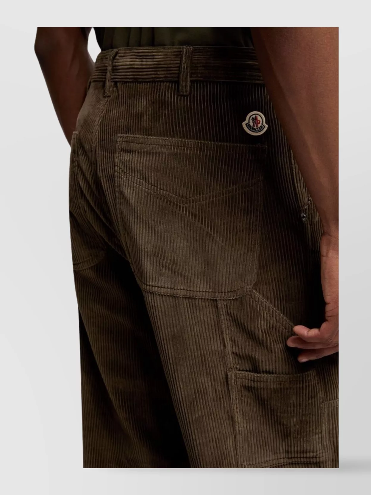 Moncler Corduroy Straight Leg Drawstring Pants