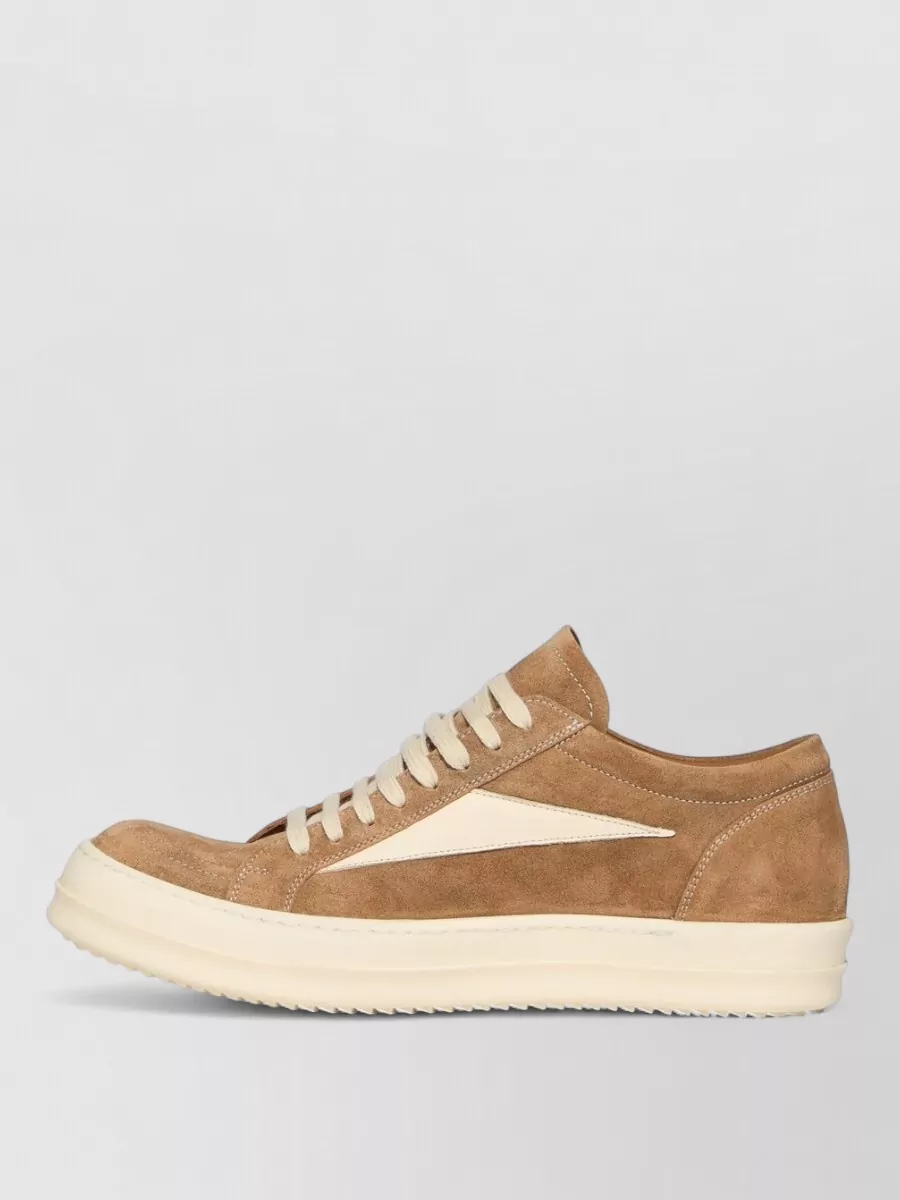 Rick Owens Leather Low-Top Sneakers