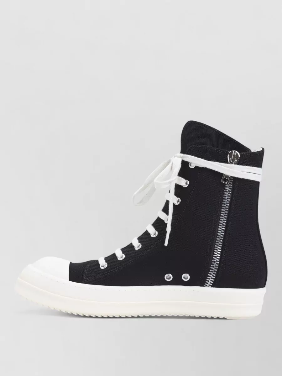 Rick Owens Drkshdw High Top Sneakers Metal Eyelets Rubber Sole