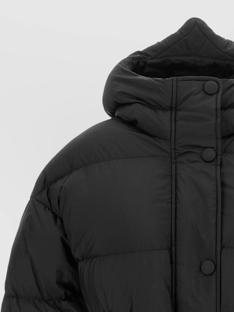 Ienki Ienki Down Hooded Belted Quilted Coat