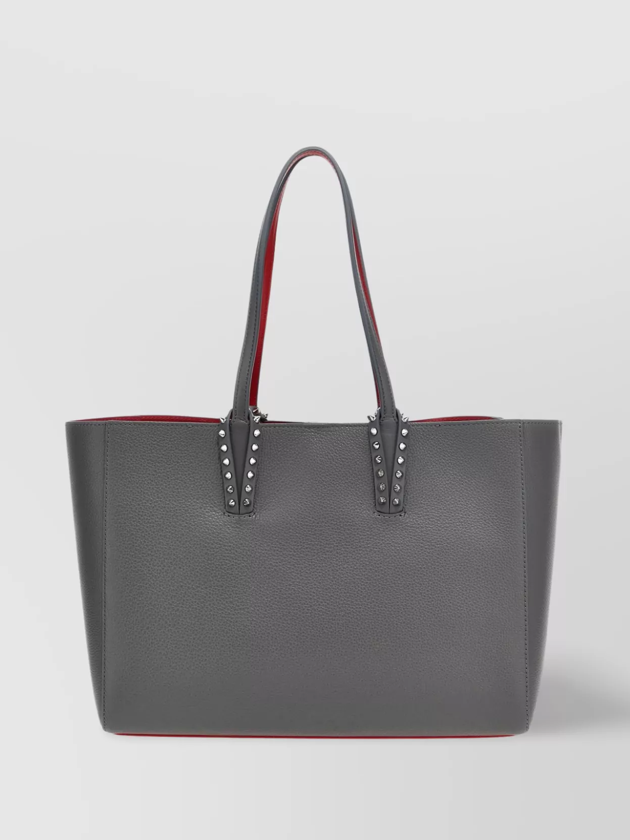 Christian Louboutin Small Pebbled Tote Bag With Studded Handles