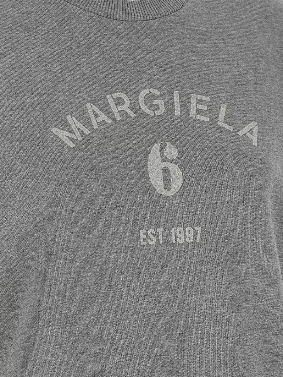 Mm6 Maison Margiela Cotton Logo Print Sweatshirt