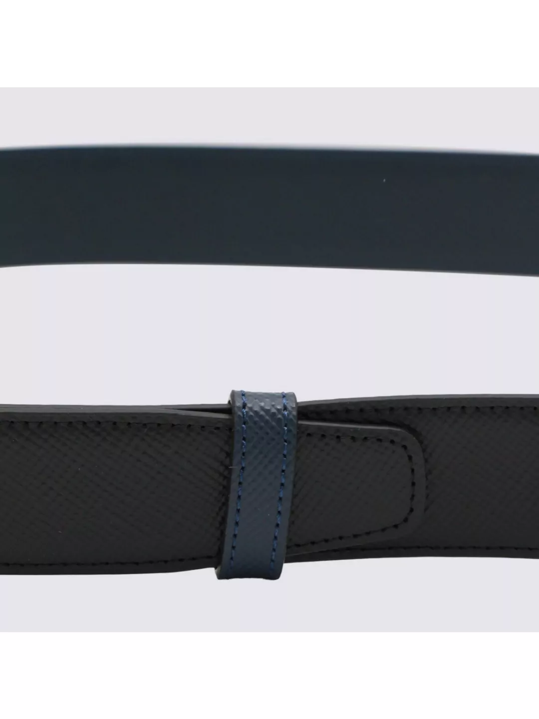 Montblanc Adjustable Belt With Loop And Silver Buckle