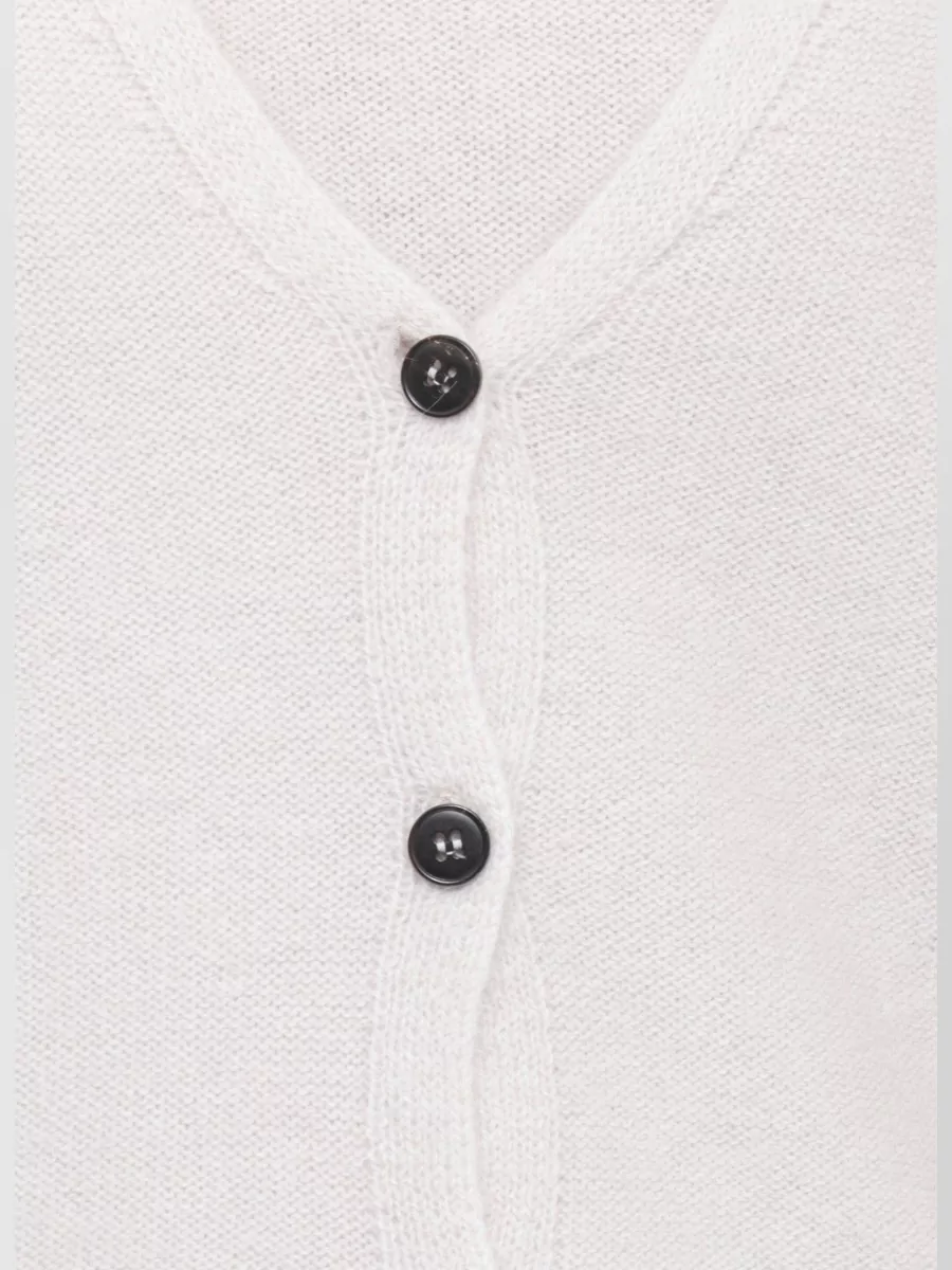 Antonelli Firenze Alpaca V-Neck Long-Sleeve Ribbed Cardigan