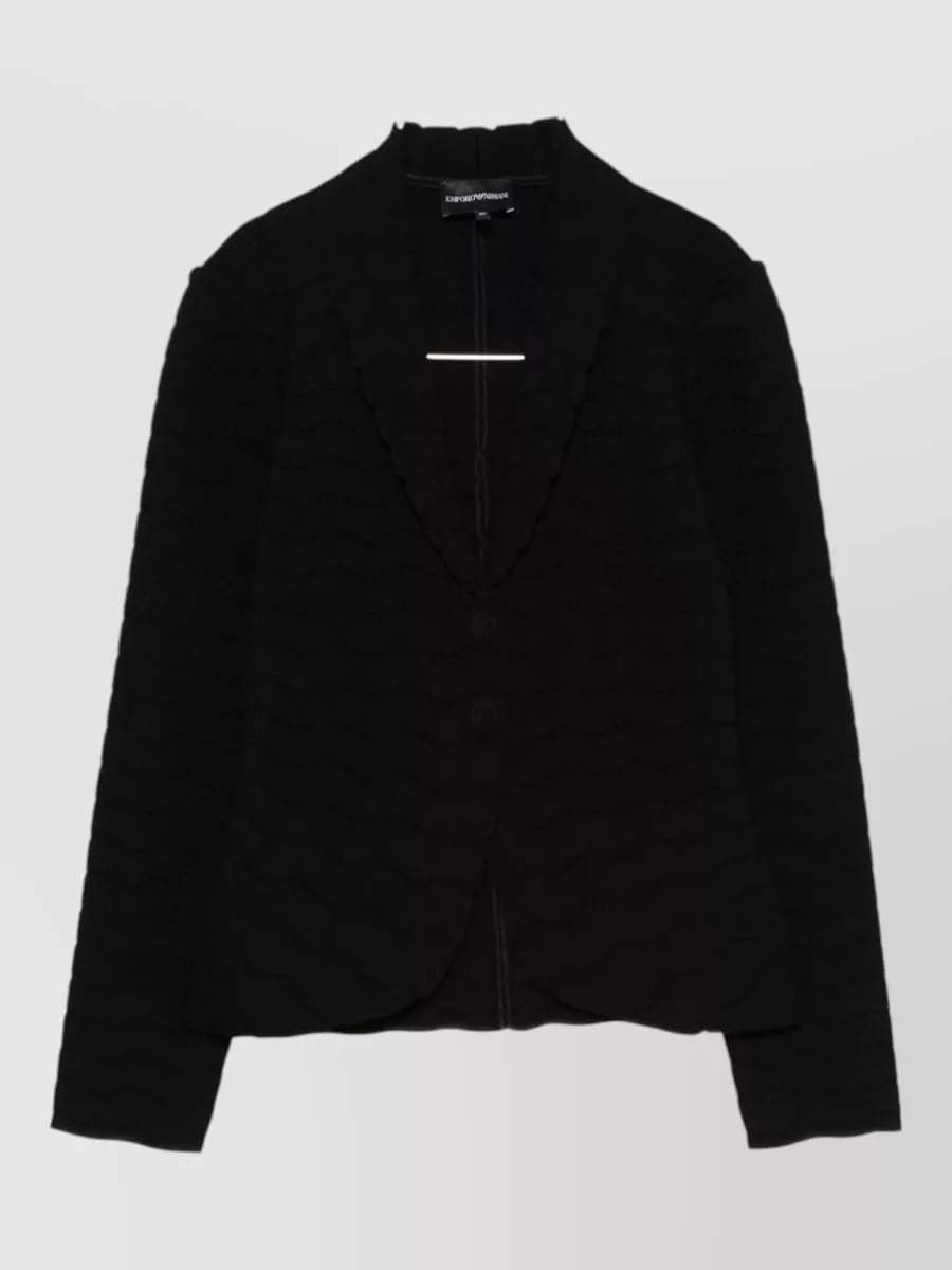 Emporio Armani Textured Single-Breasted Blazer Jacket