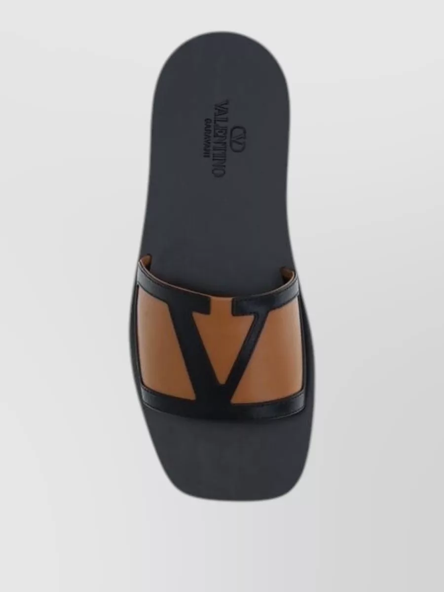 Valentino Garavani Leather Flat Sandals