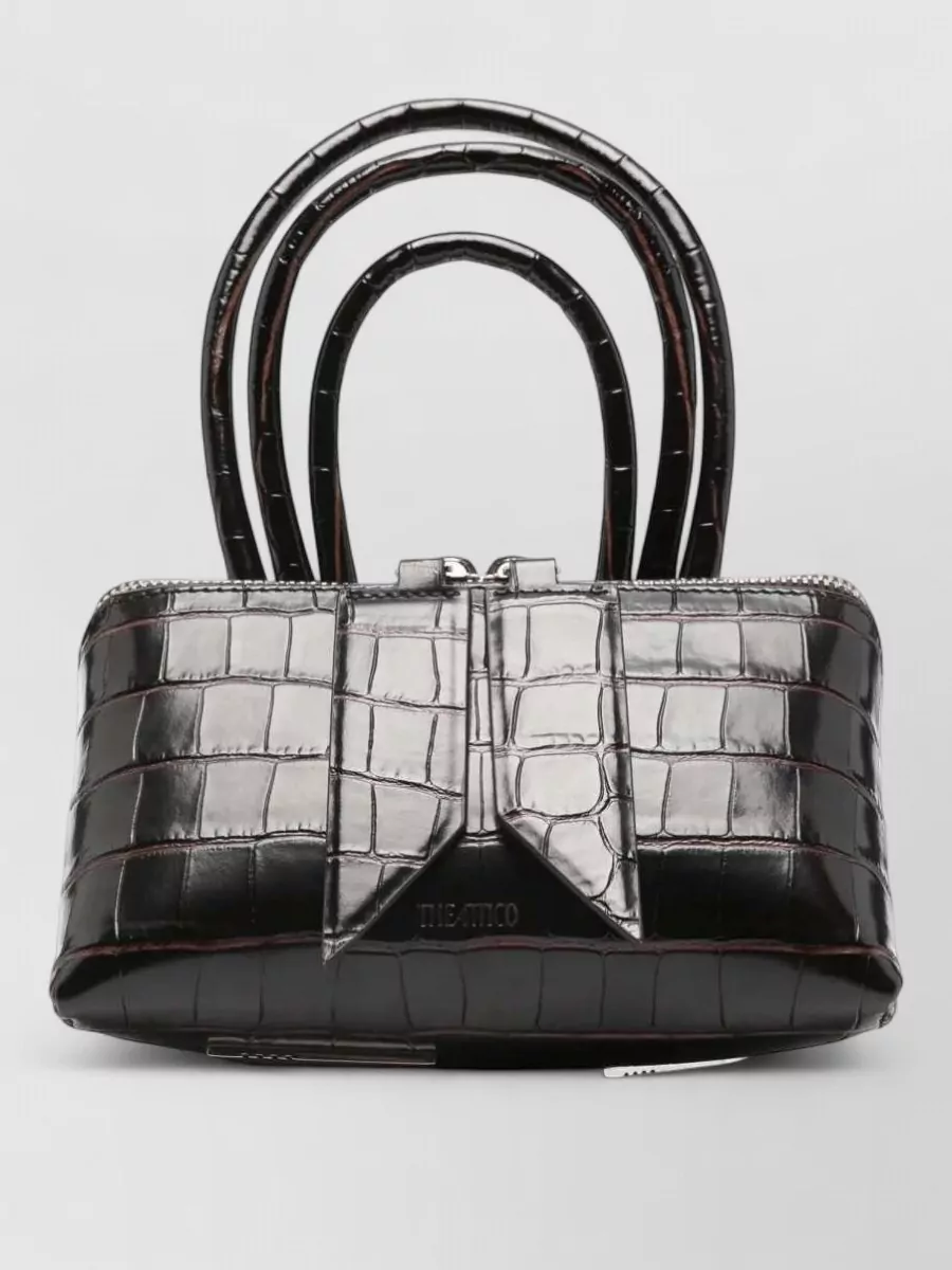 The Attico friday mini leather crocodile-embossed mini bag