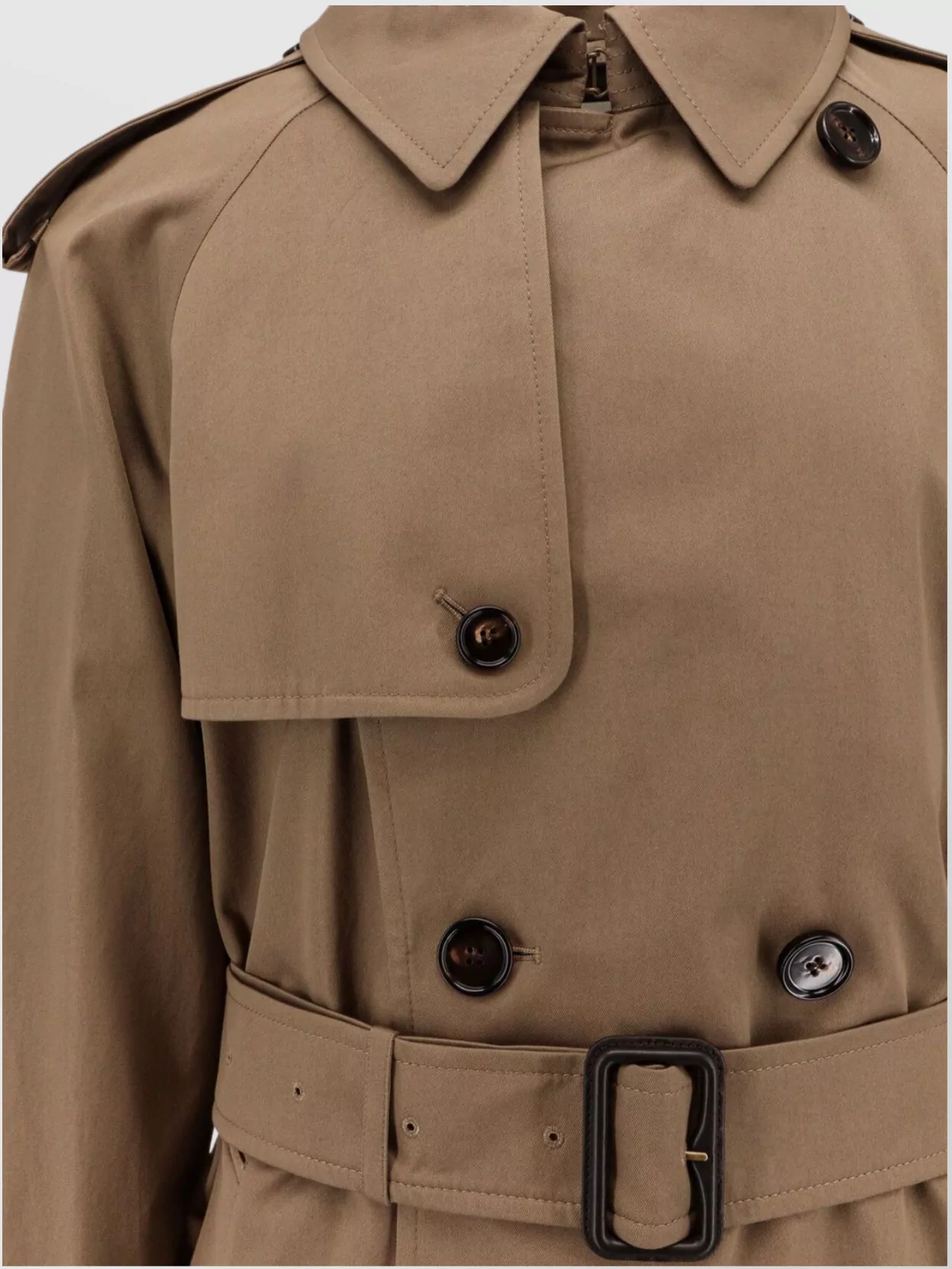 Burberry Cotton Trench With Removable Belt And Epaulettes