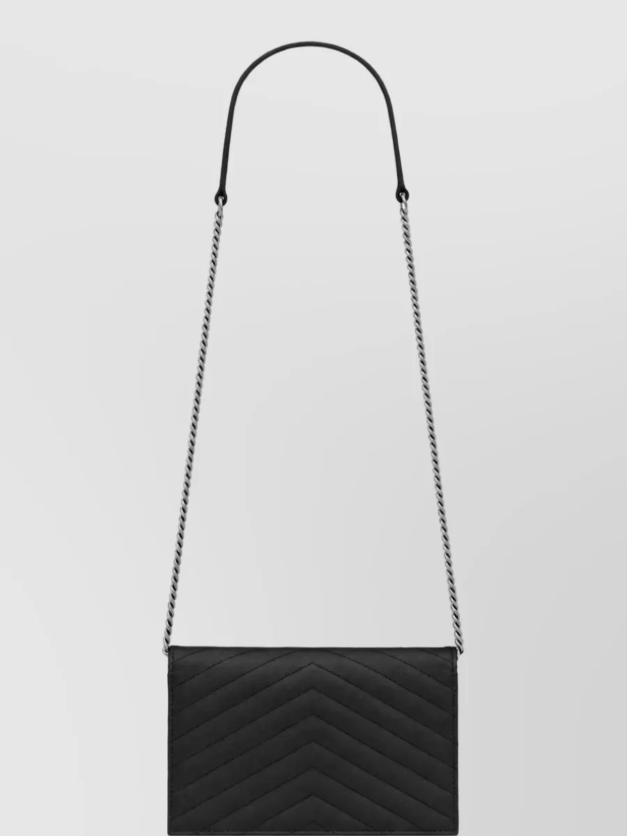 Saint Laurent Leather Chain Wallet