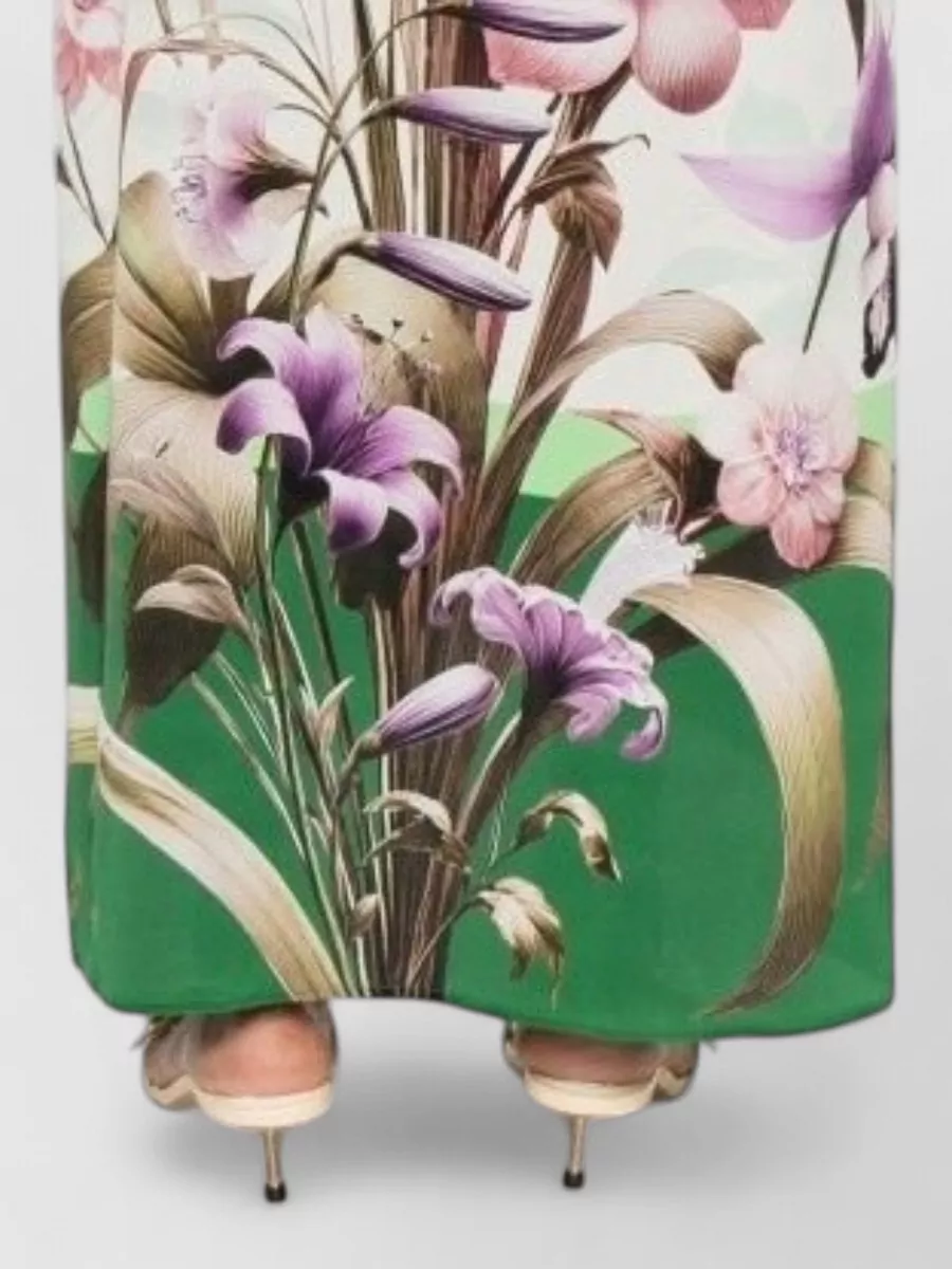 F.r.s For Restless Sleepers Silk Floral-Print Long-Sleeve Maxi Dress