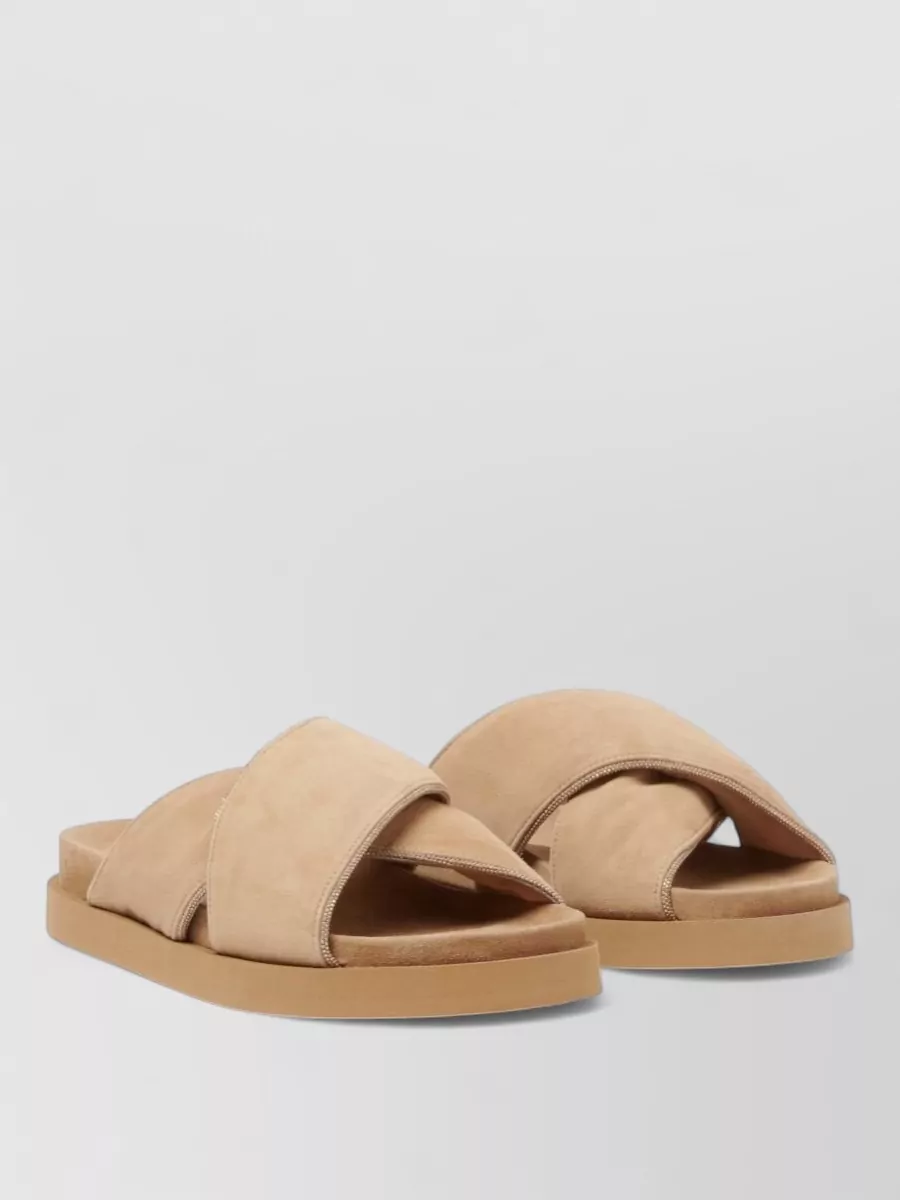 Fabiana Filippi Suede Leather Platform Sandals
