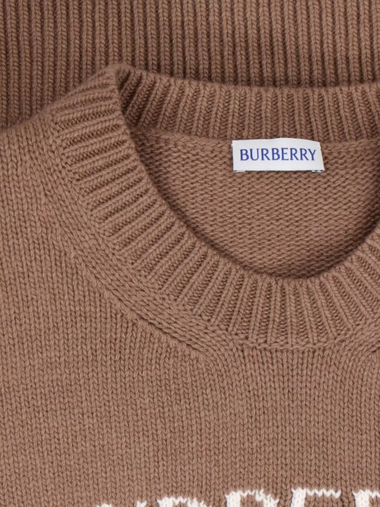 Burberry Graphic Long Sleeve Crew Neck Knitwear