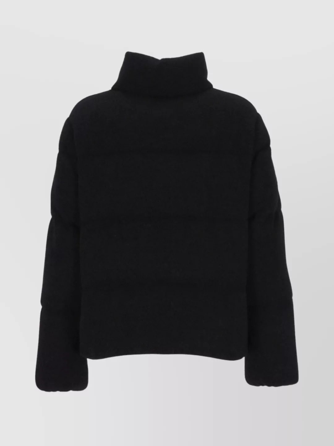 Moncler High Neck Padded Blazer With Long Sleeves In Black