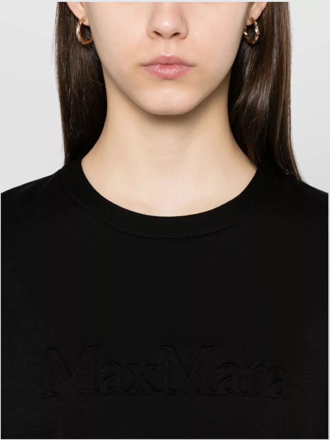 Max Mara Wool Logo Crew Neck T-Shirt