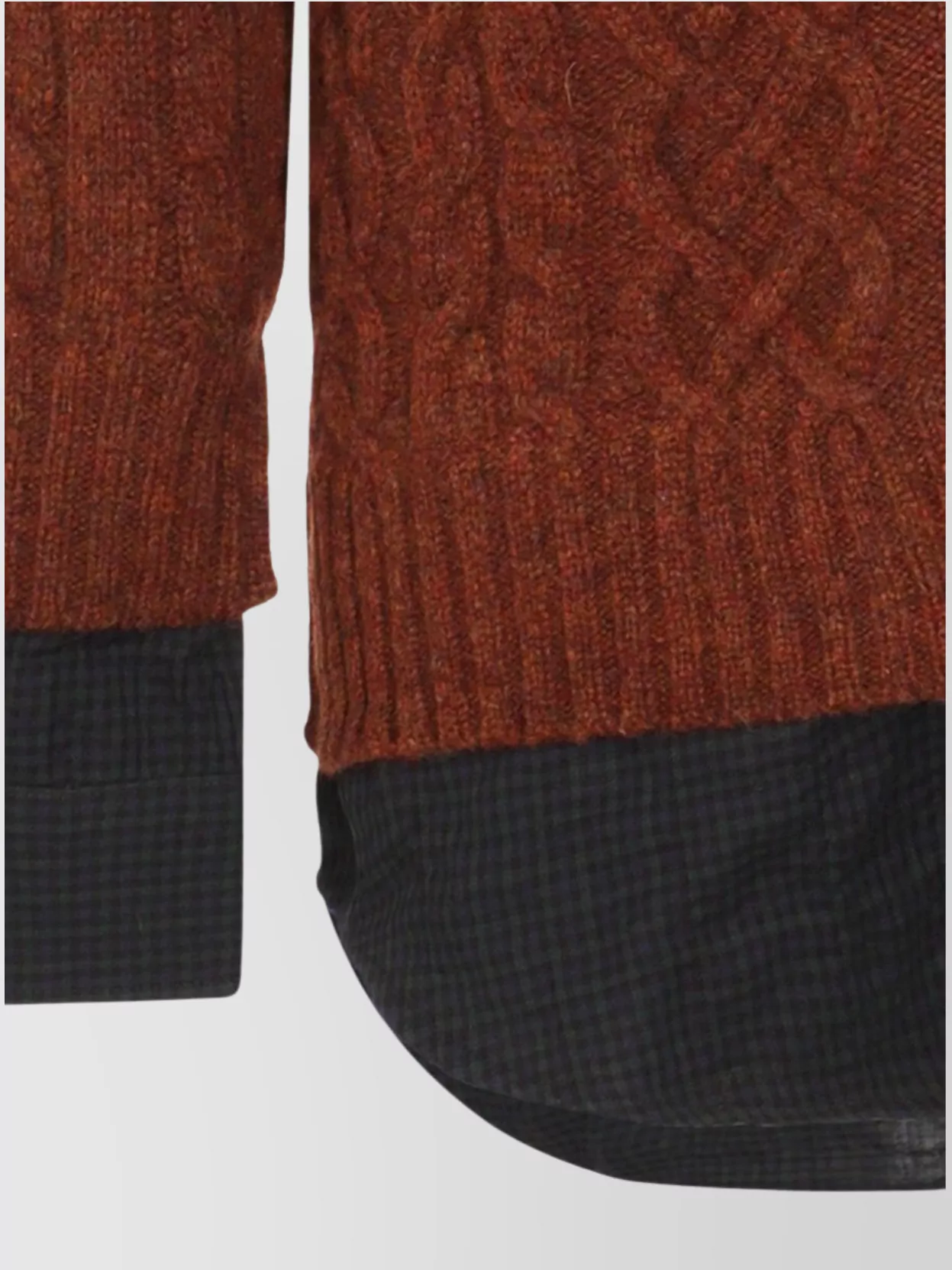 Moschino Collared Cable Knit Textured Crewneck Sweater