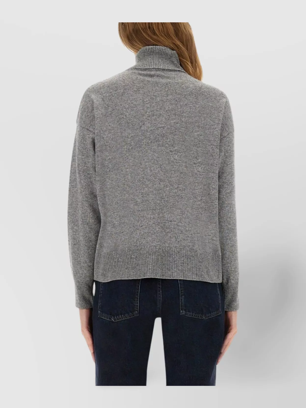 Woolrich Soft Texture Turtleneck Knitwear With Ribbed Finish