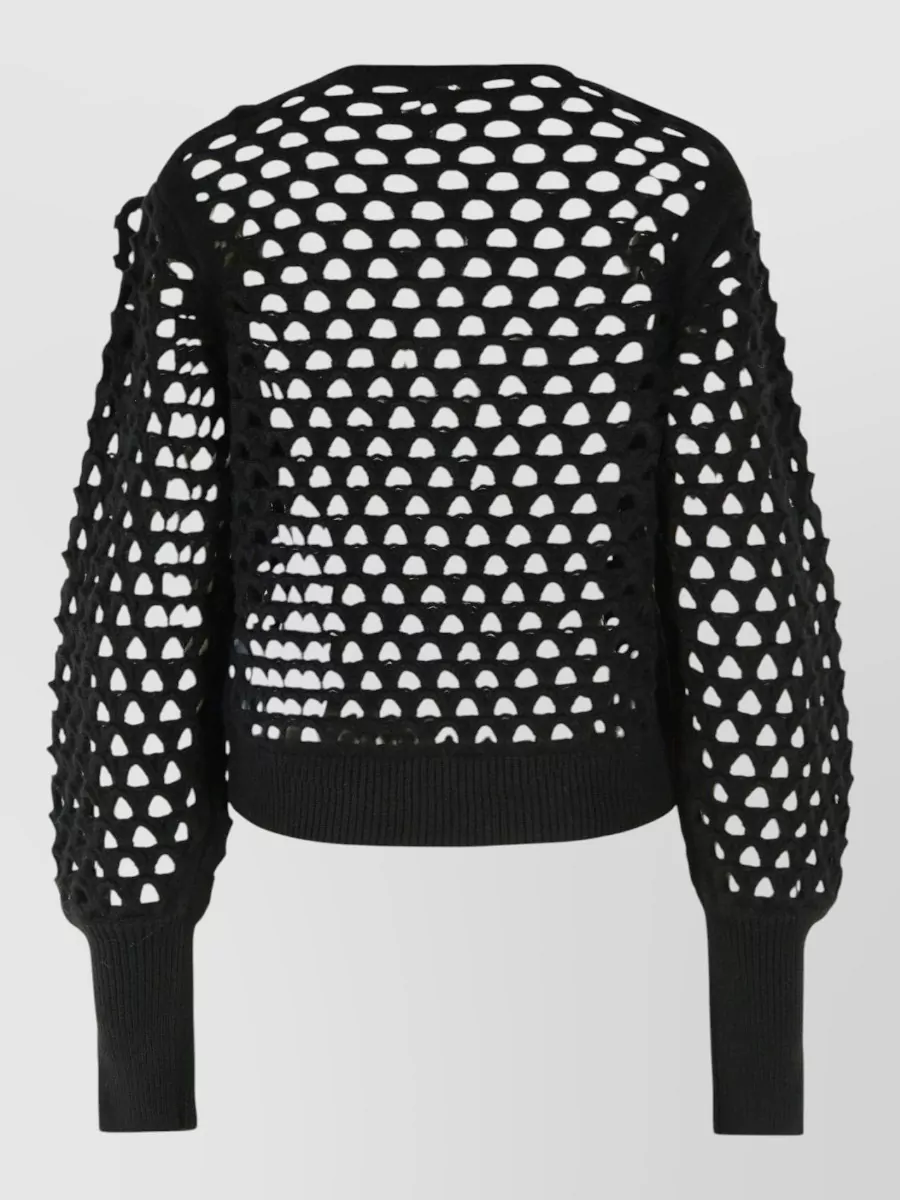 Blumarine Openwork Wool Cardigan