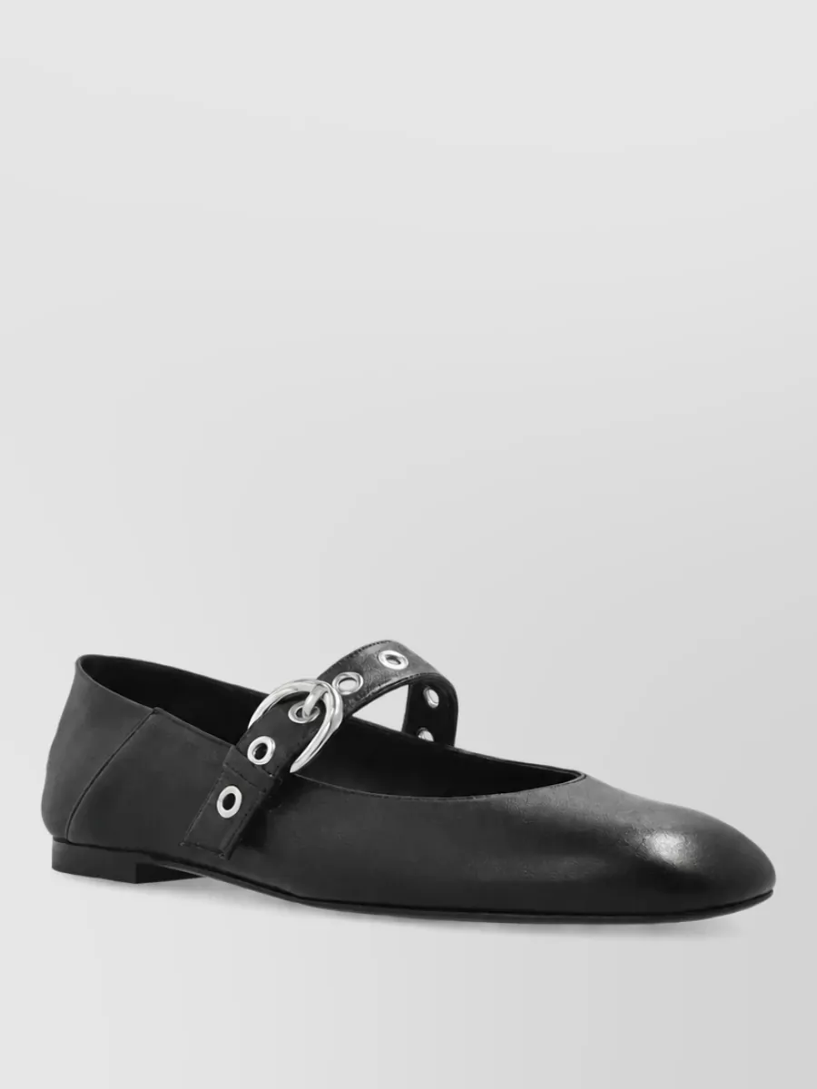 Stuart Weitzman lamb leather mary jane ballerina shoes