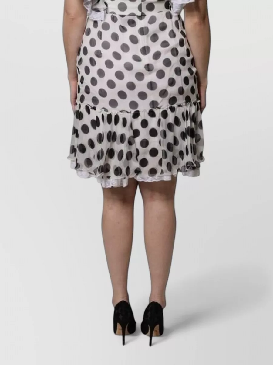 Dolce&Gabbana Silk Polka-Dot Knee-Length Dress