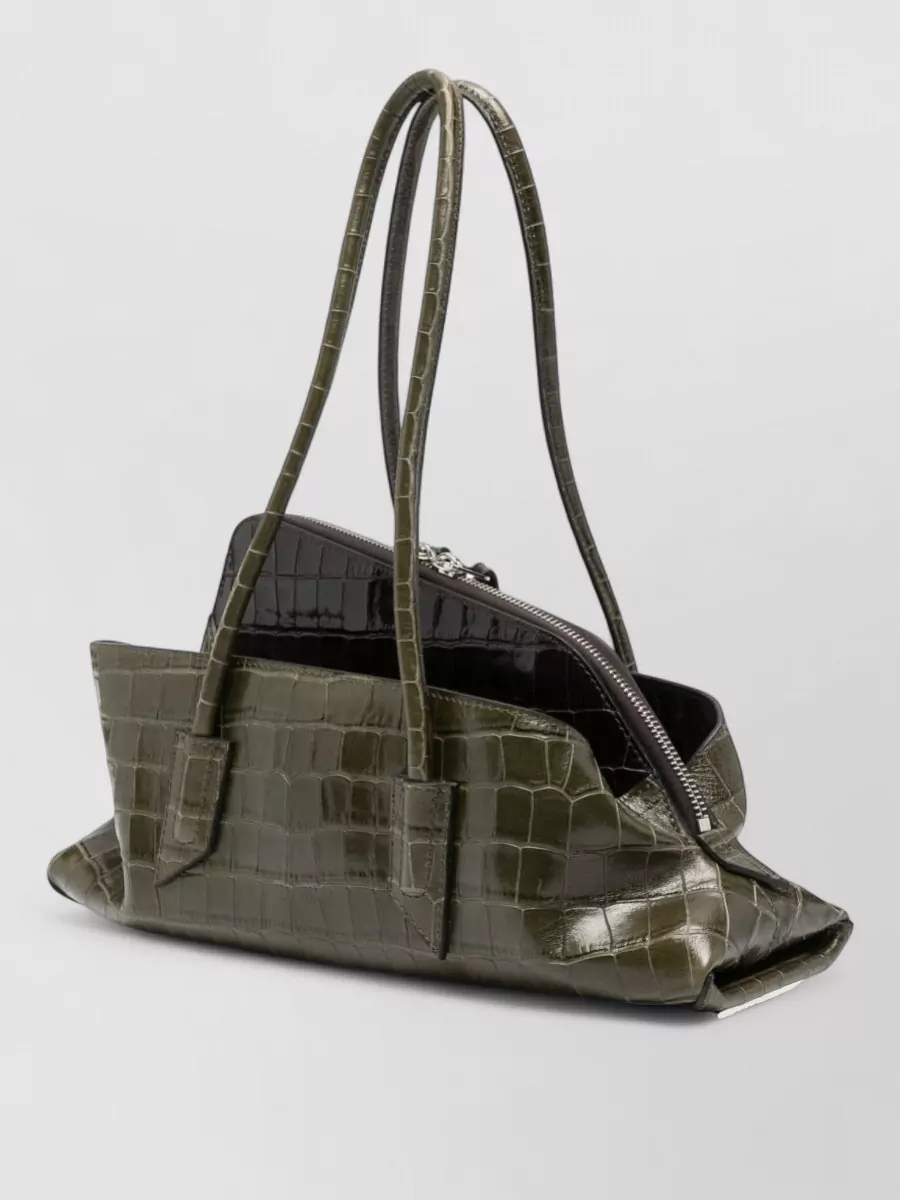 The Attico Small embossed leather shoulder bag