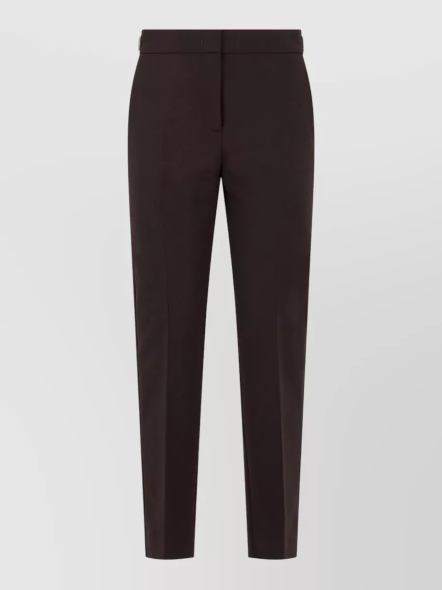Max Mara virgin wool slim-fit pleated suit trousers